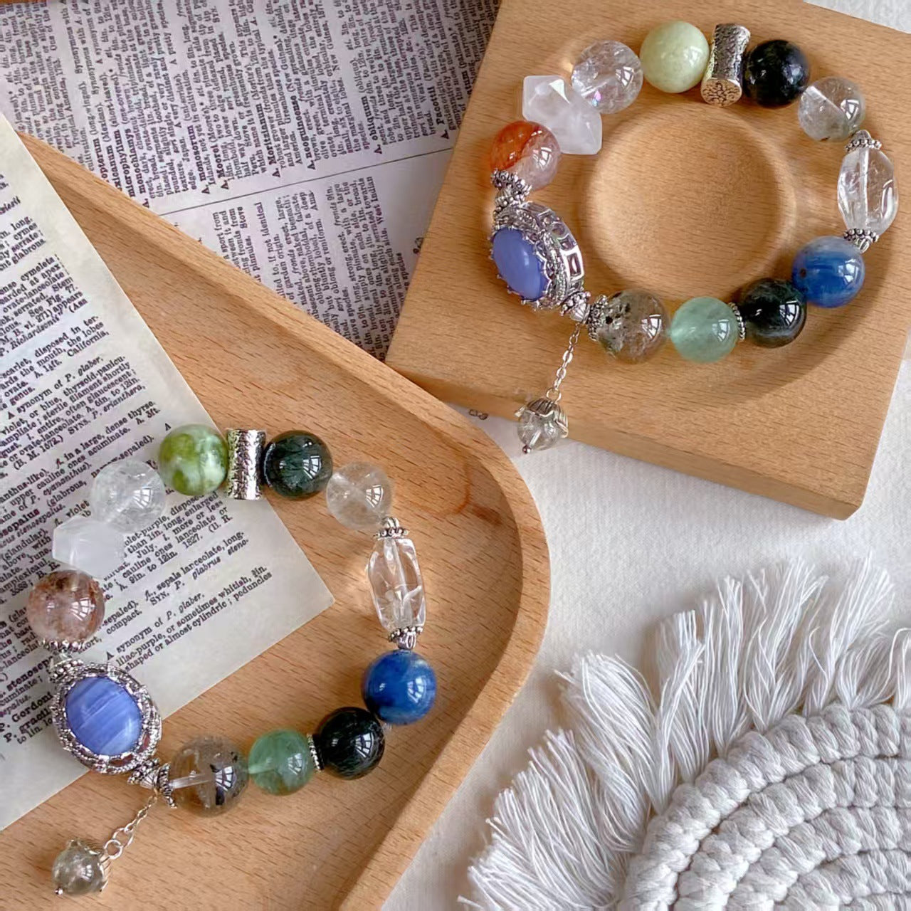 Natural Multi-Stone Statement Bracelet