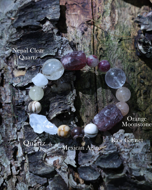 #16 🌿Witchwood Raw Stone Crystal Bracelet🌿