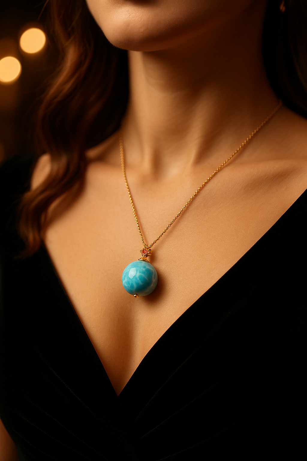 Larimar Pendant Necklace