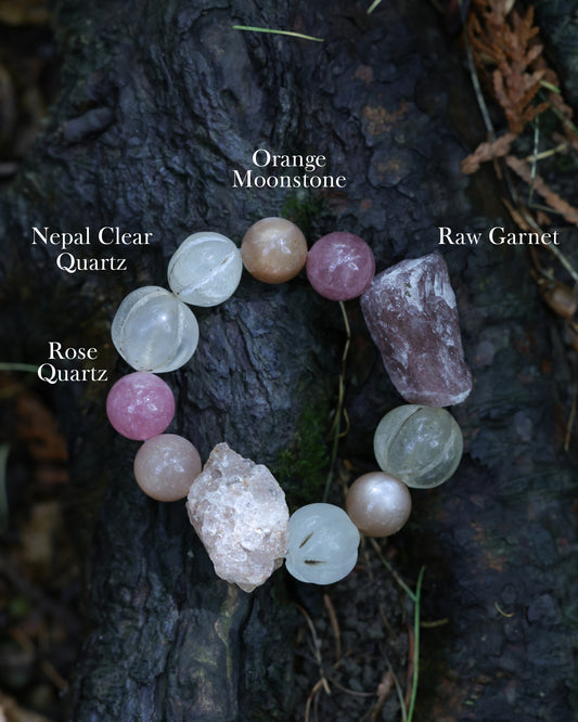 #19 🌿Witchwood Raw Stone Crystal Bracelet🌿