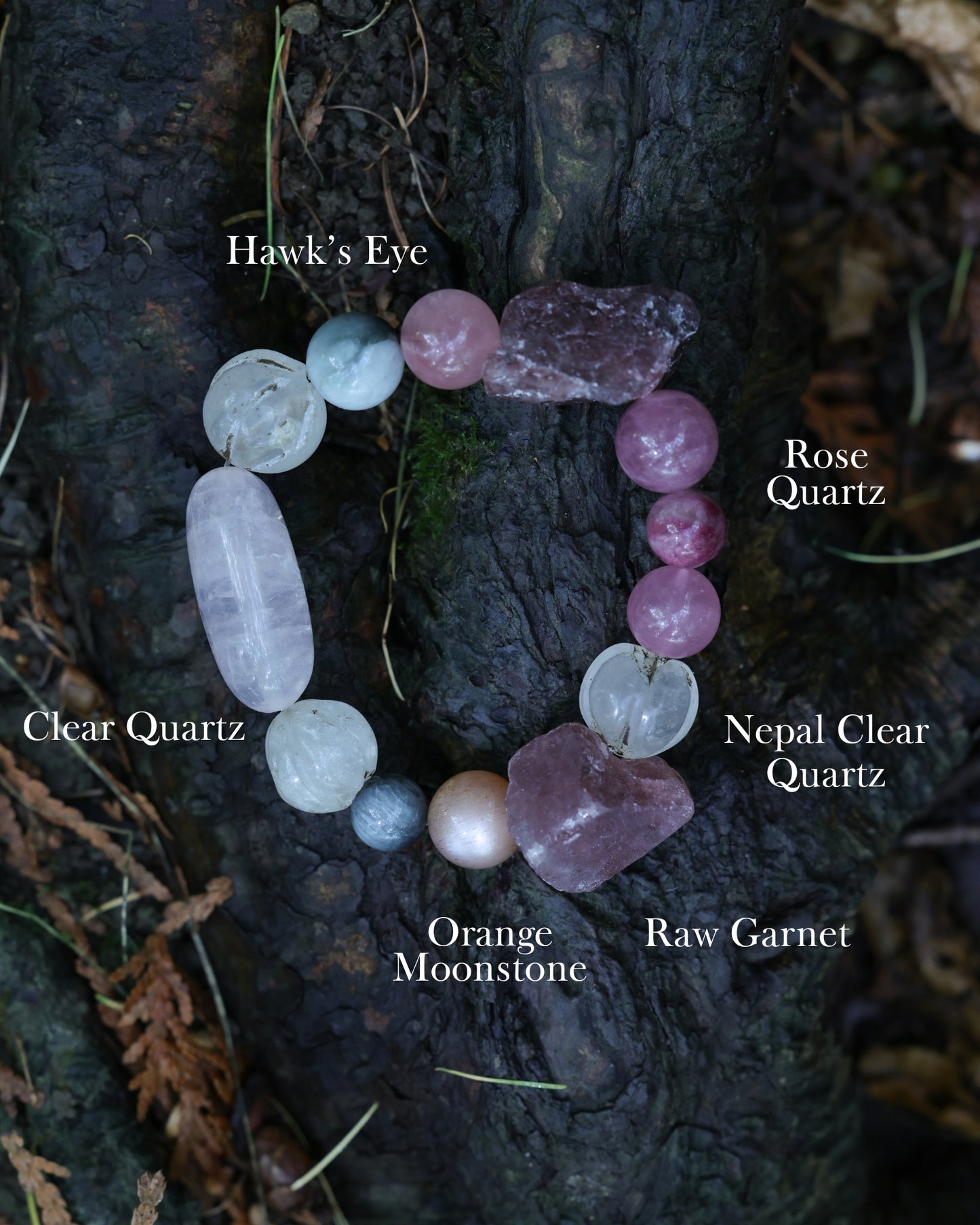 #23 🌿Witchwood Raw Stone Crystal Bracelet🌿