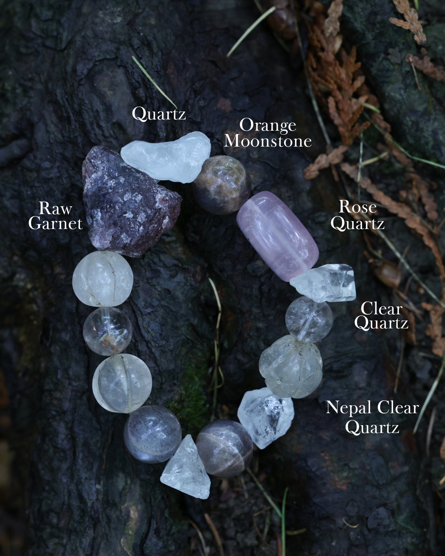 #24 🌿Witchwood Raw Stone Crystal Bracelet🌿