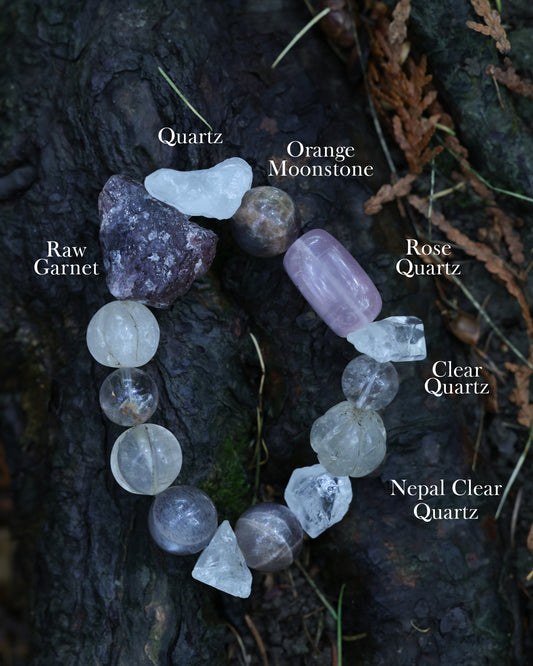 #24 🌿Witchwood Raw Stone Crystal Bracelet🌿
