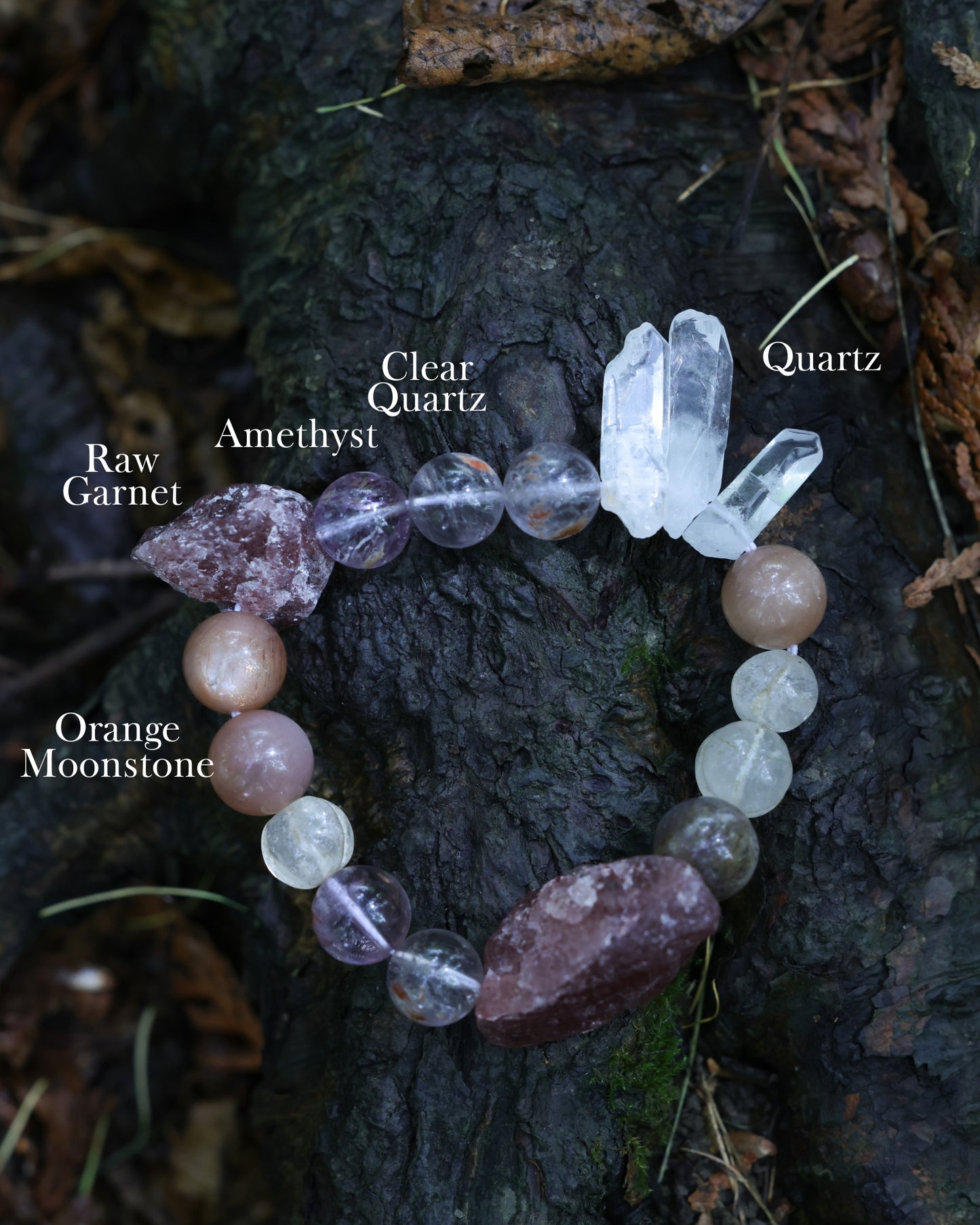 #22 🌿Witchwood Raw Stone Crystal Bracelet🌿