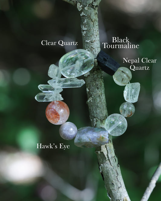 #20 🌿Witchwood Raw Stone Crystal Bracelet🌿