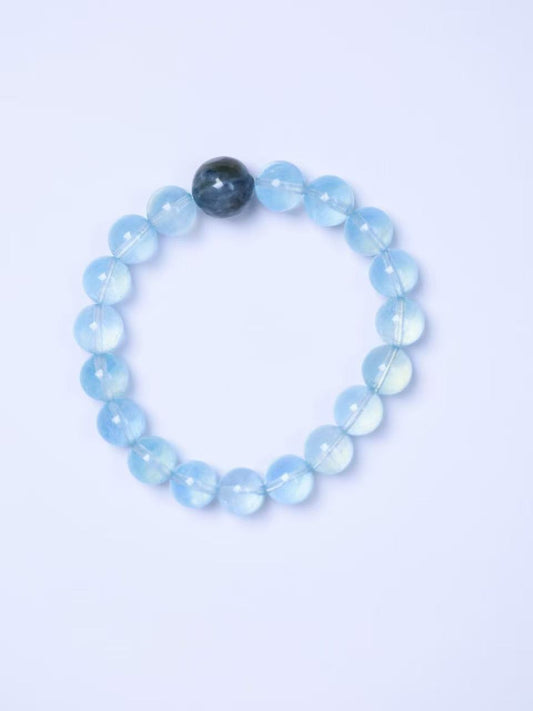 Aquamarine &Kyanite  Bracelet