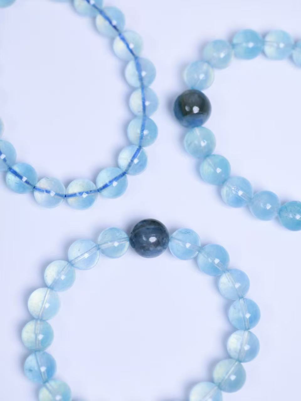 Aquamarine &Kyanite  Bracelet