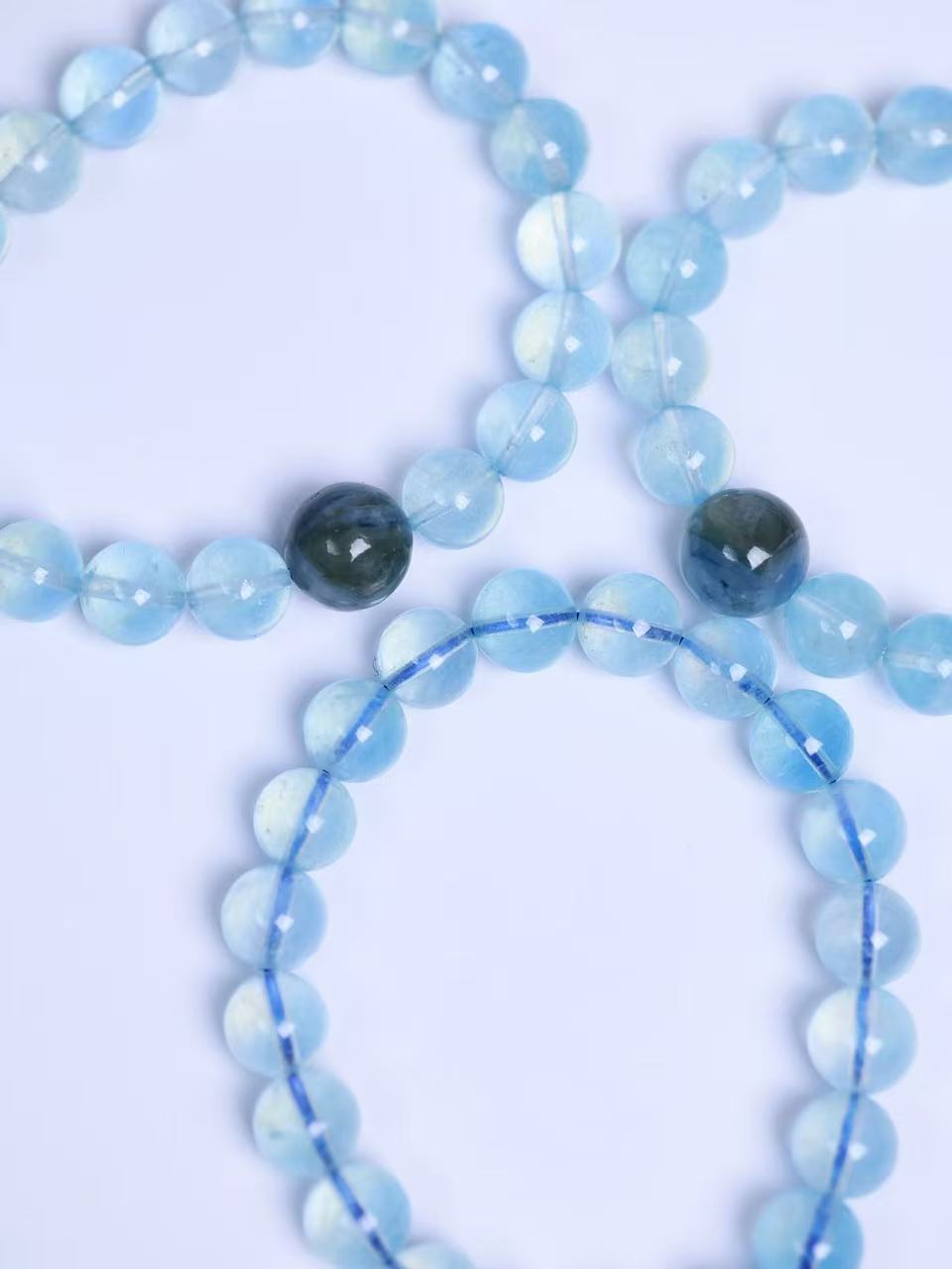 Aquamarine &Kyanite  Bracelet