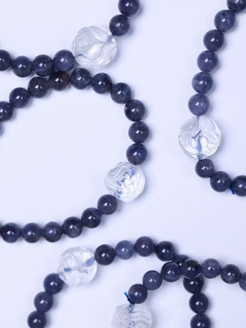 Lolite & Clear Quartz Bracelet