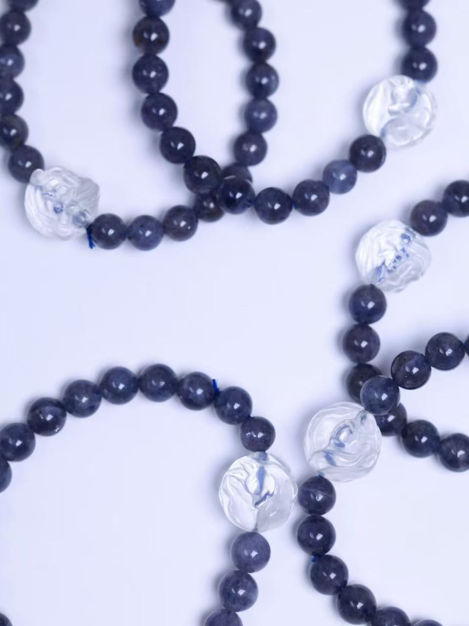 Lolite & Clear Quartz Bracelet