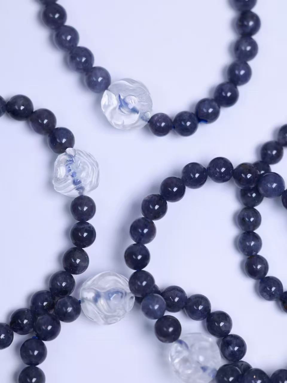 Lolite & Clear Quartz Bracelet