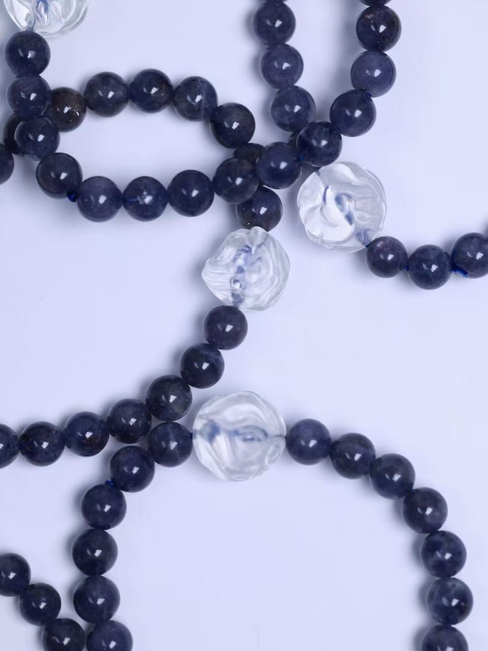 Lolite & Clear Quartz Bracelet