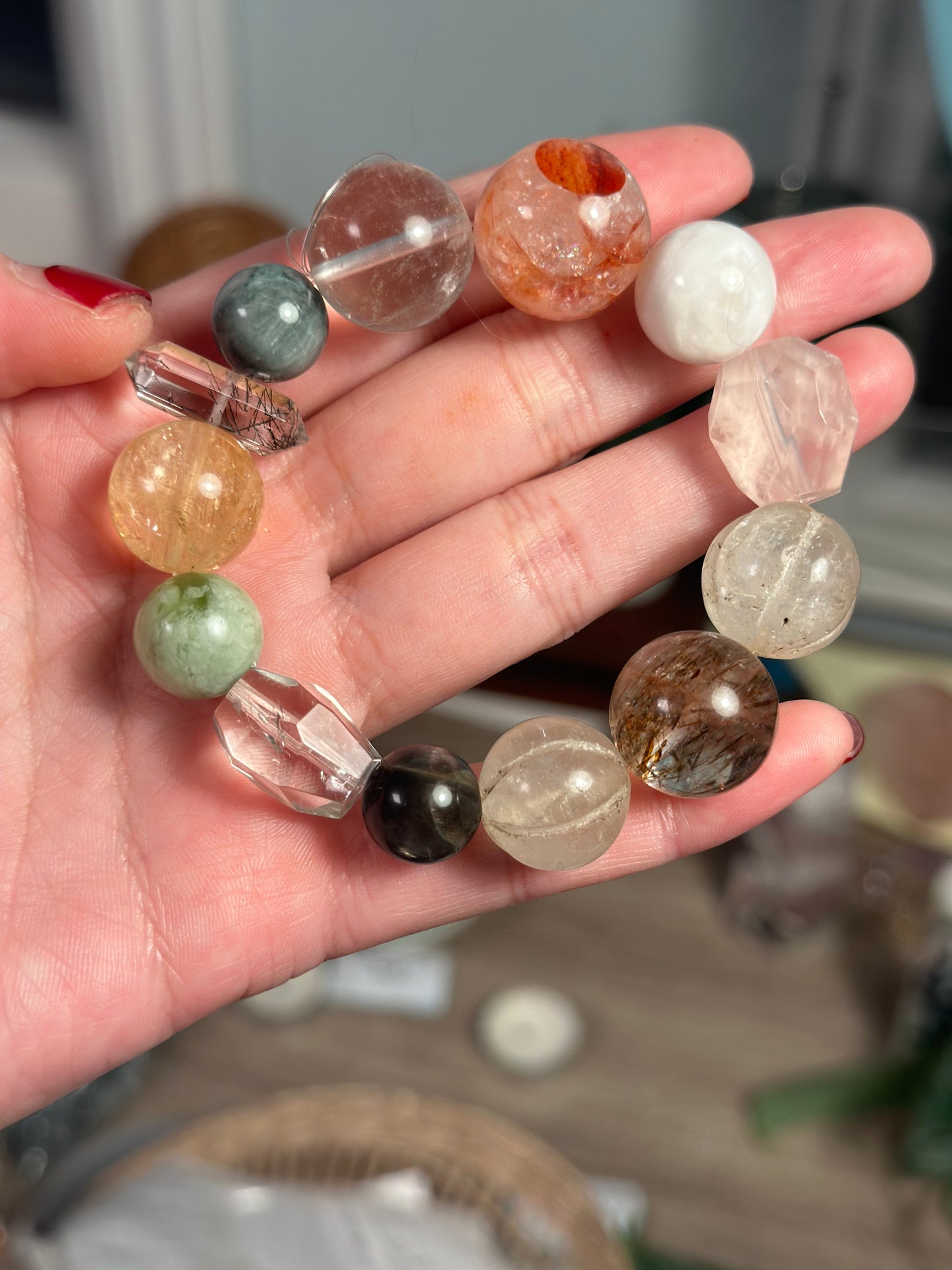 Crafting a crystal bracelet uniquely yours, guided by the wisdom of classical astrology.