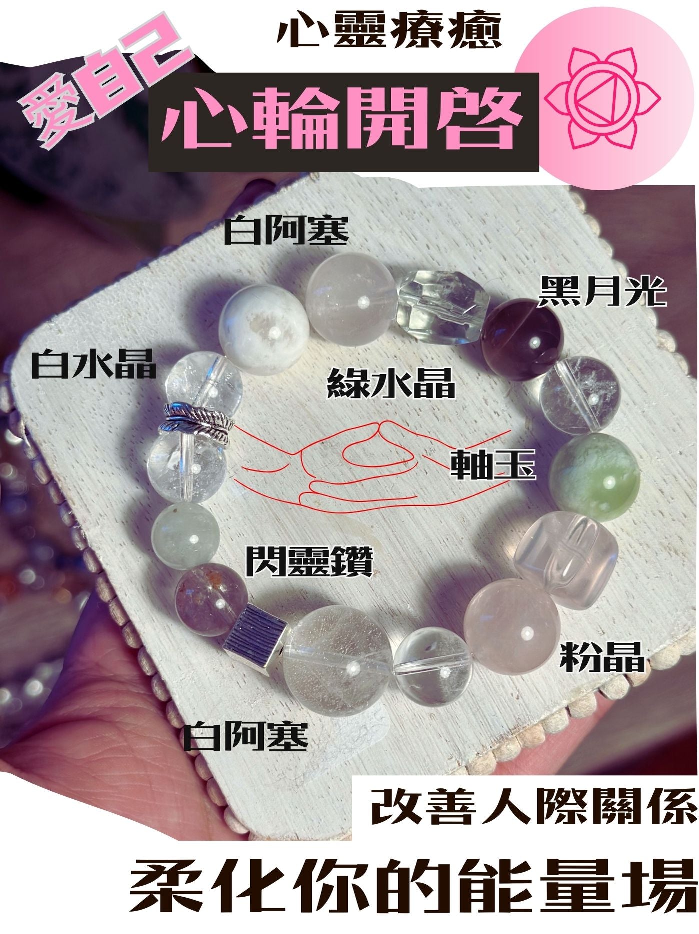 七脈輪水晶手鍊