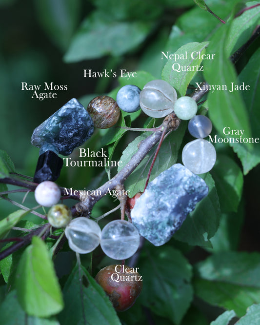 #17 🌿Witchwood Raw Stone Crystal Bracelet🌿