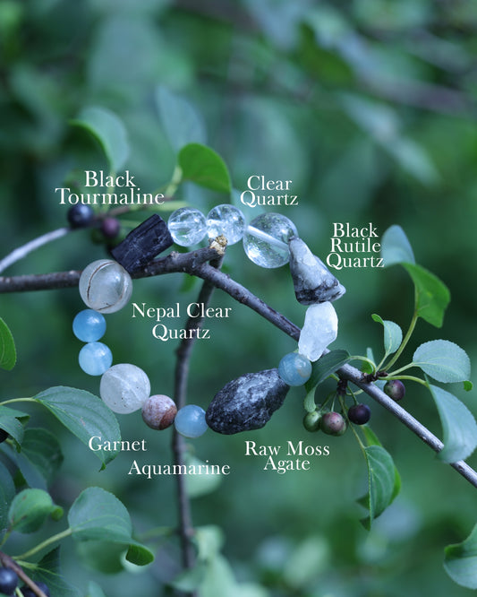 #9 🌿Witchwood Raw Stone Crystal Bracelet🌿