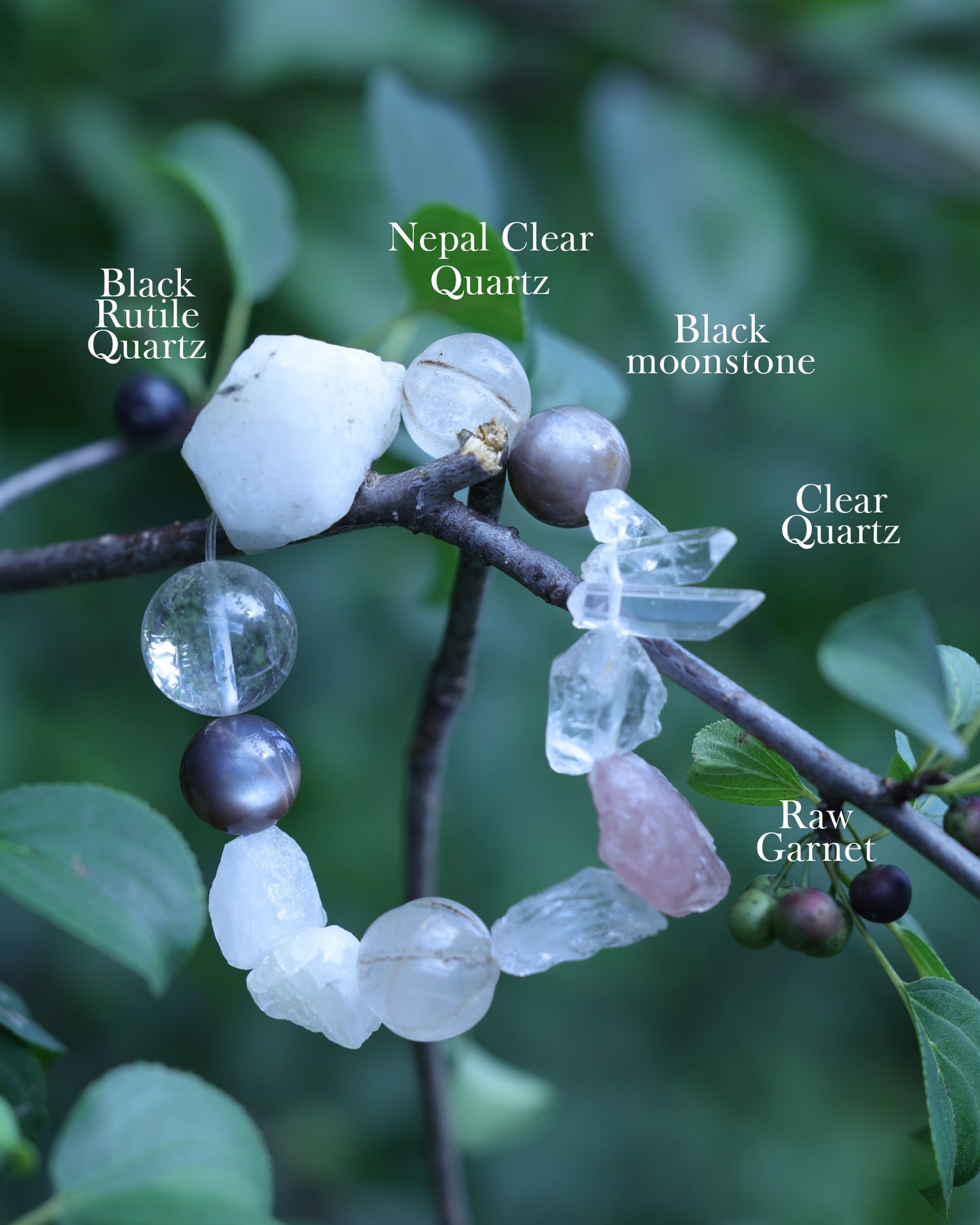 #12 🌿Witchwood Raw Stone Crystal Bracelet🌿