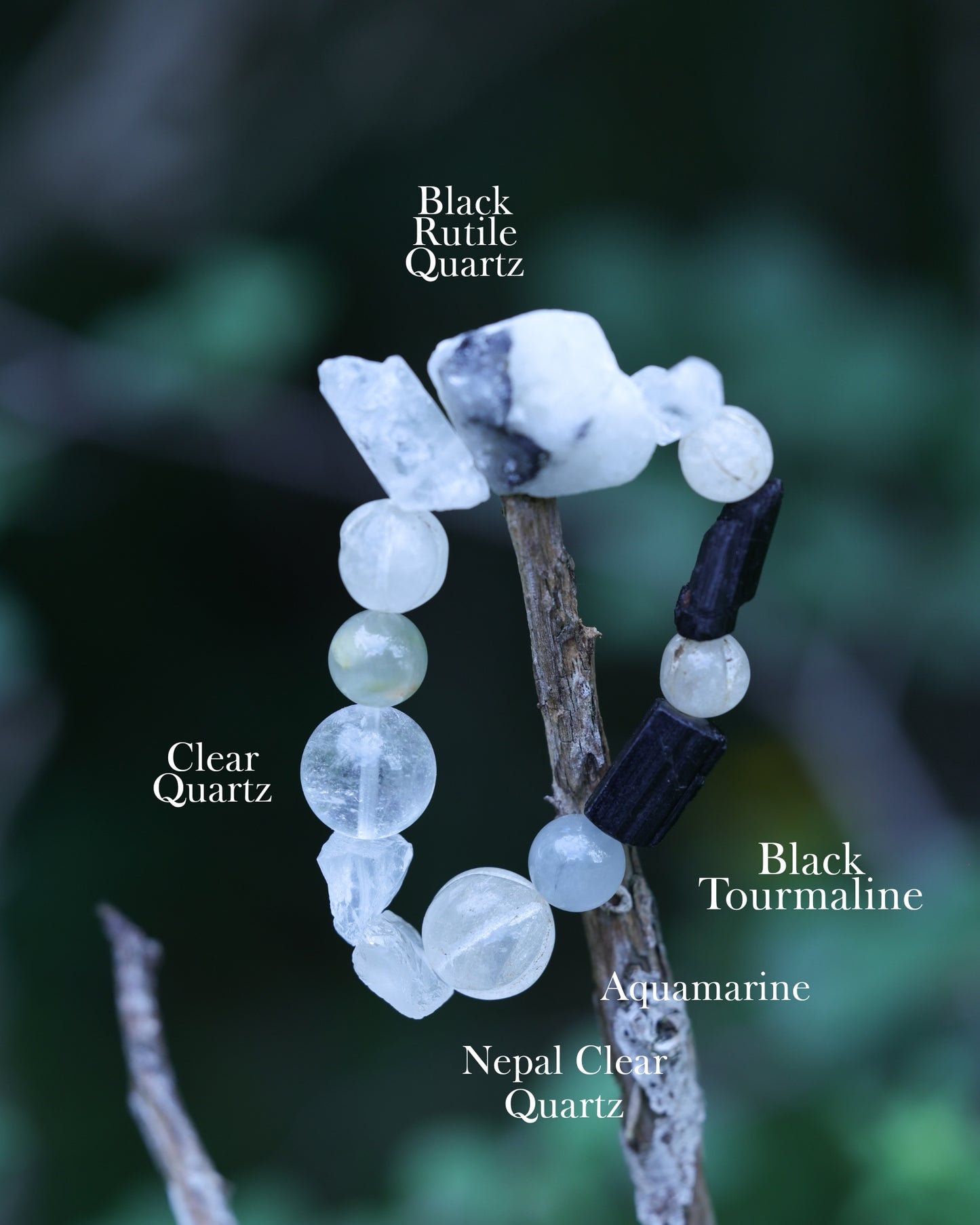 #11 🌿Witchwood Raw Stone Crystal Bracelet🌿