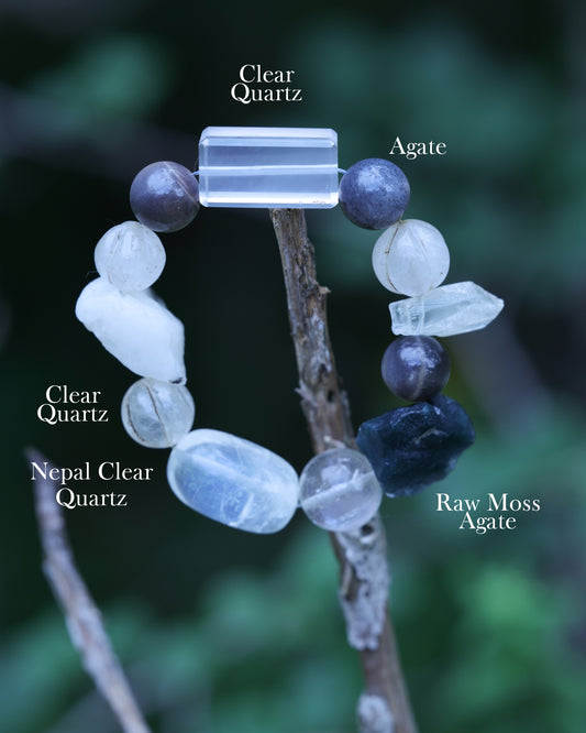 #25 🌿Witchwood Raw Stone Crystal Bracelet🌿