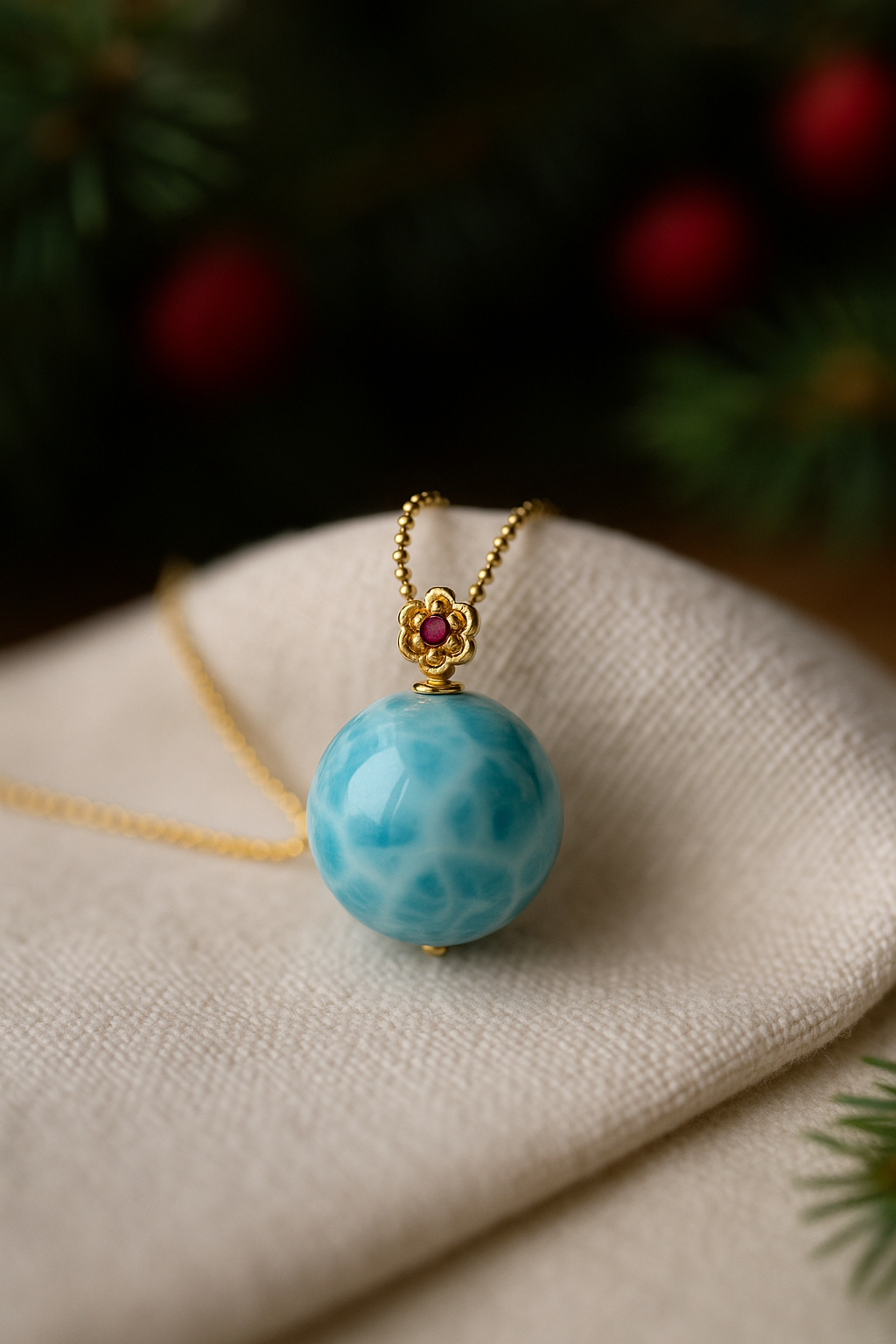 Larimar Pendant Necklace