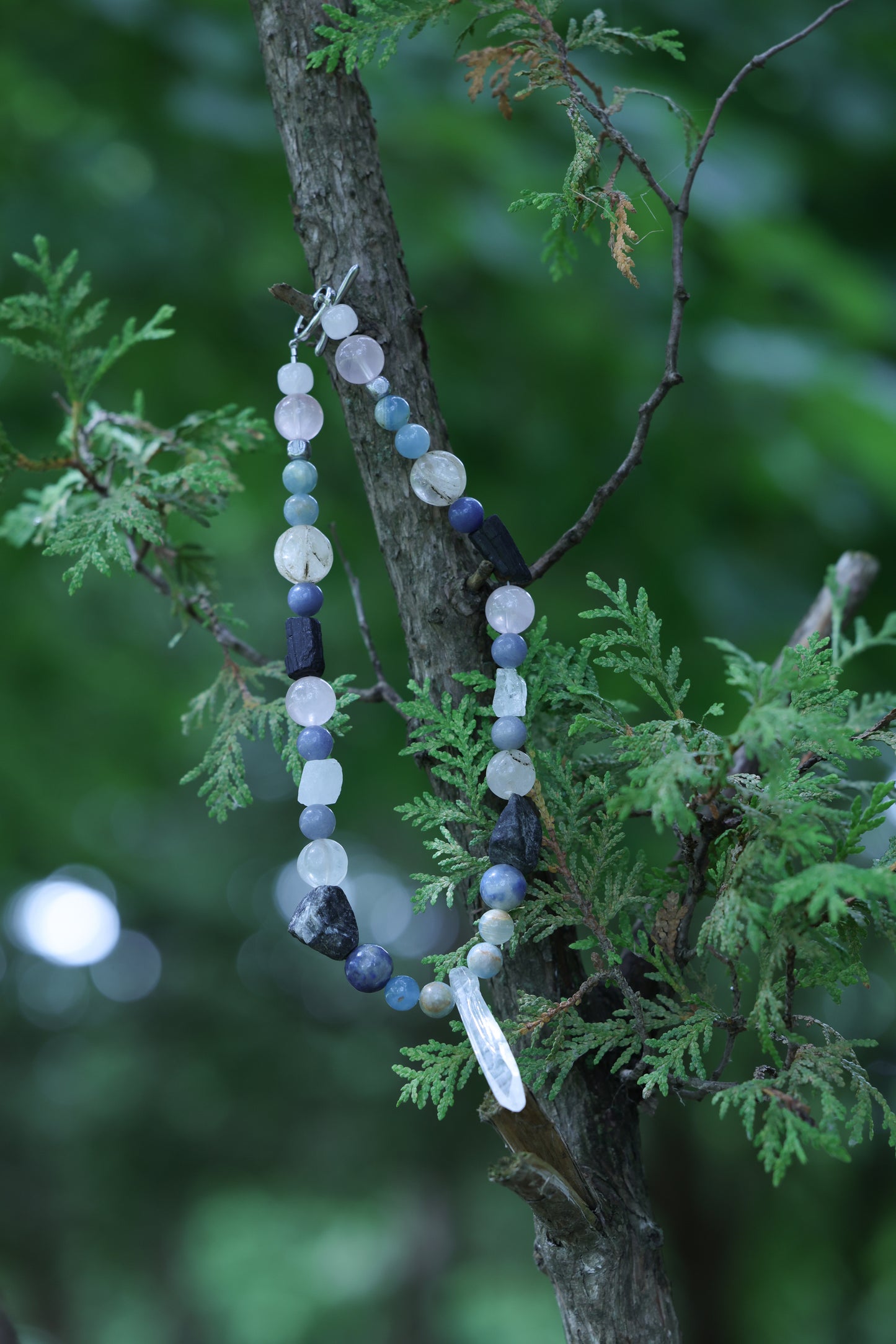 #7 🌿 Witchwood Raw Stone Crystal Necklace🌿