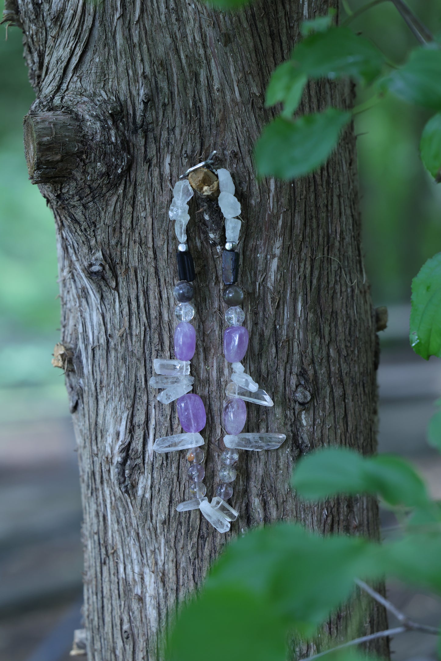 #2 🌿 Witchwood Raw Stone Crystal Necklace🌿