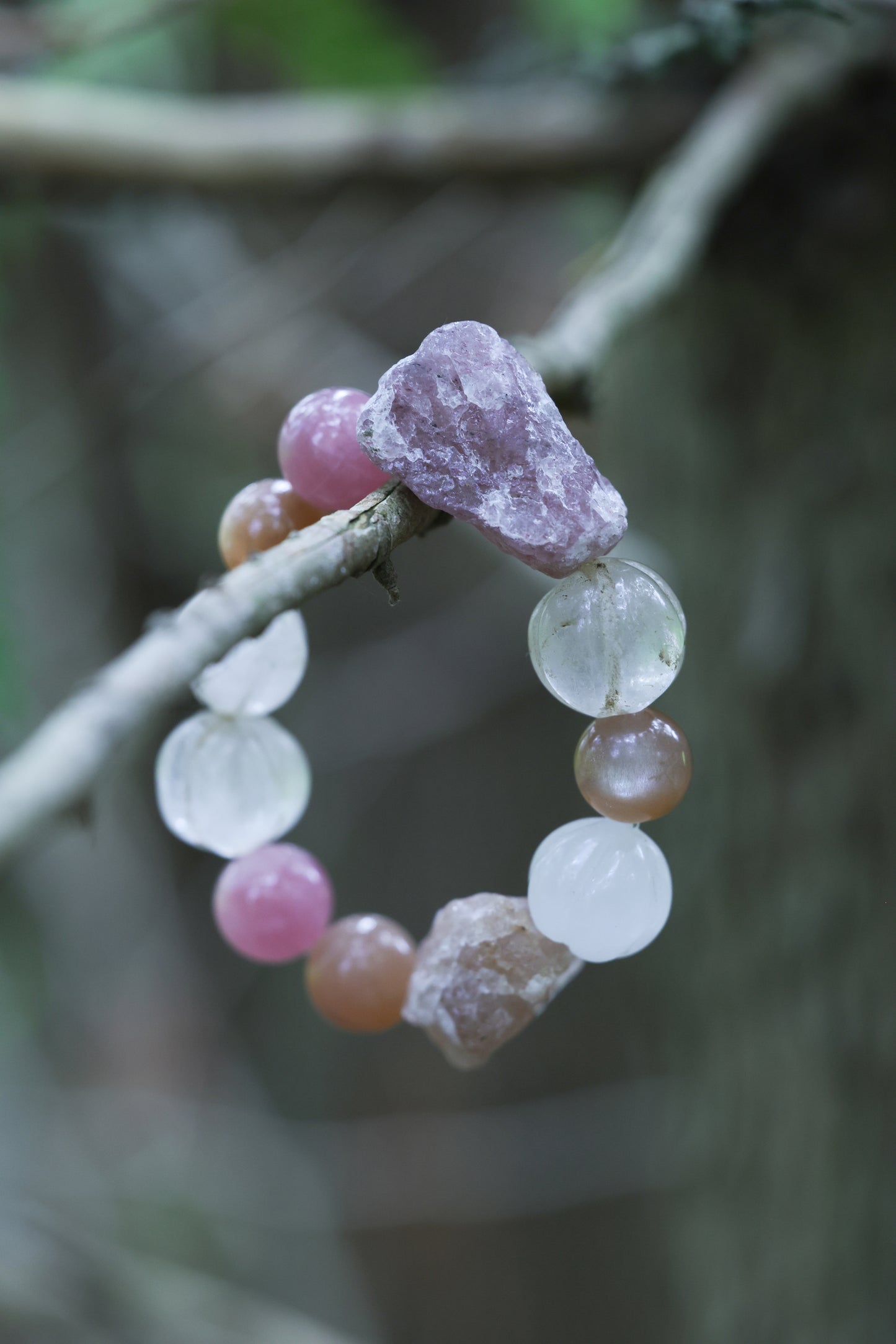 #19 🌿Witchwood Raw Stone Crystal Bracelet🌿