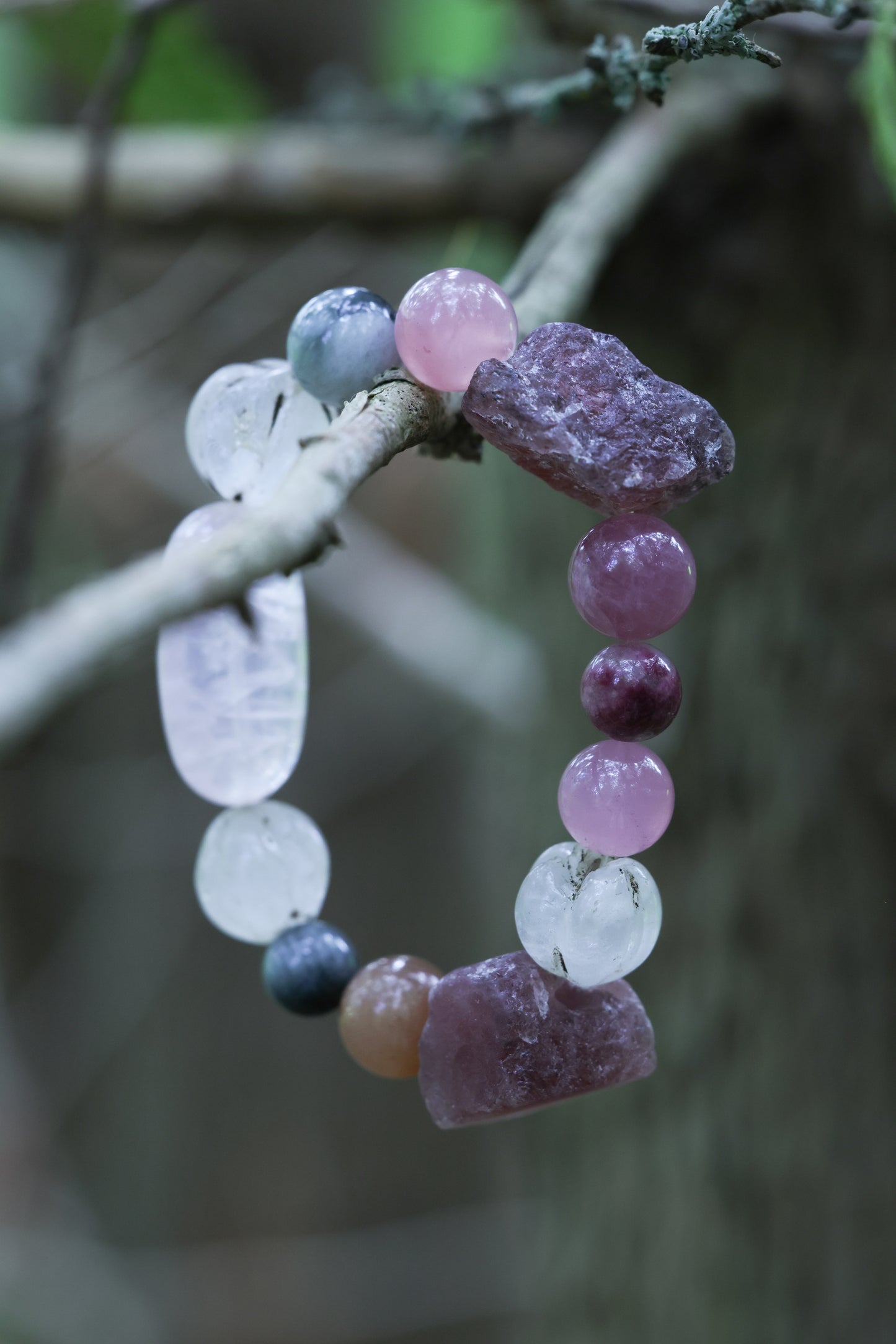 #23 🌿Witchwood Raw Stone Crystal Bracelet🌿