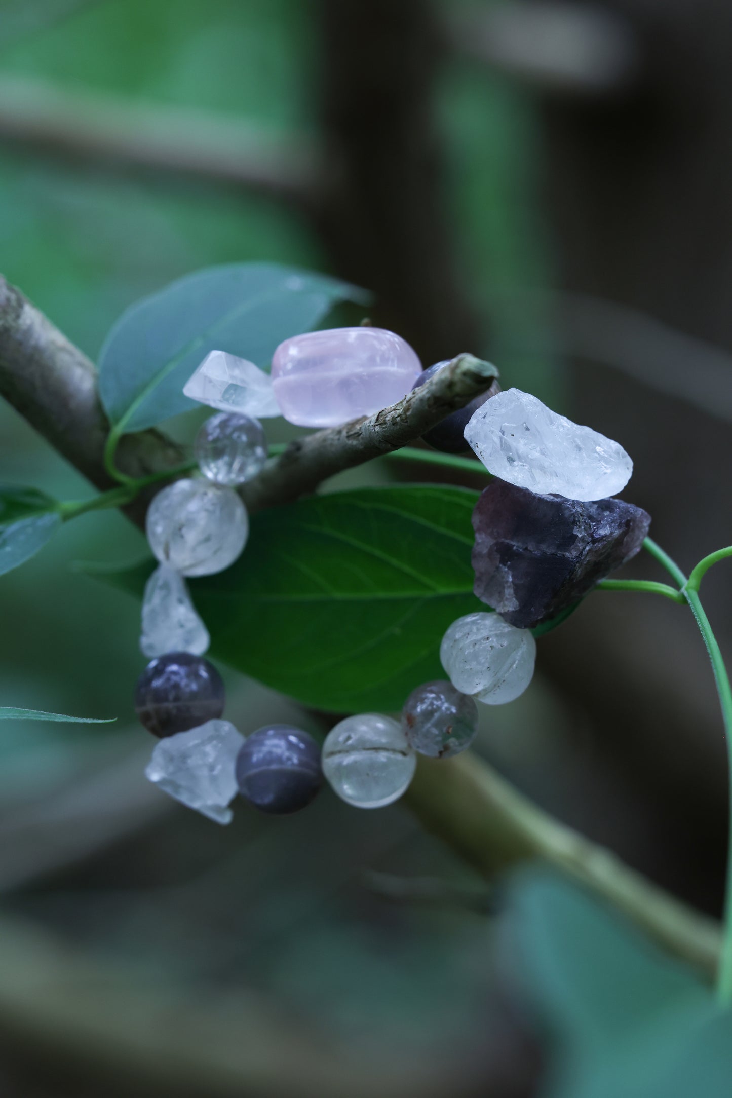 #24 🌿Witchwood Raw Stone Crystal Bracelet🌿