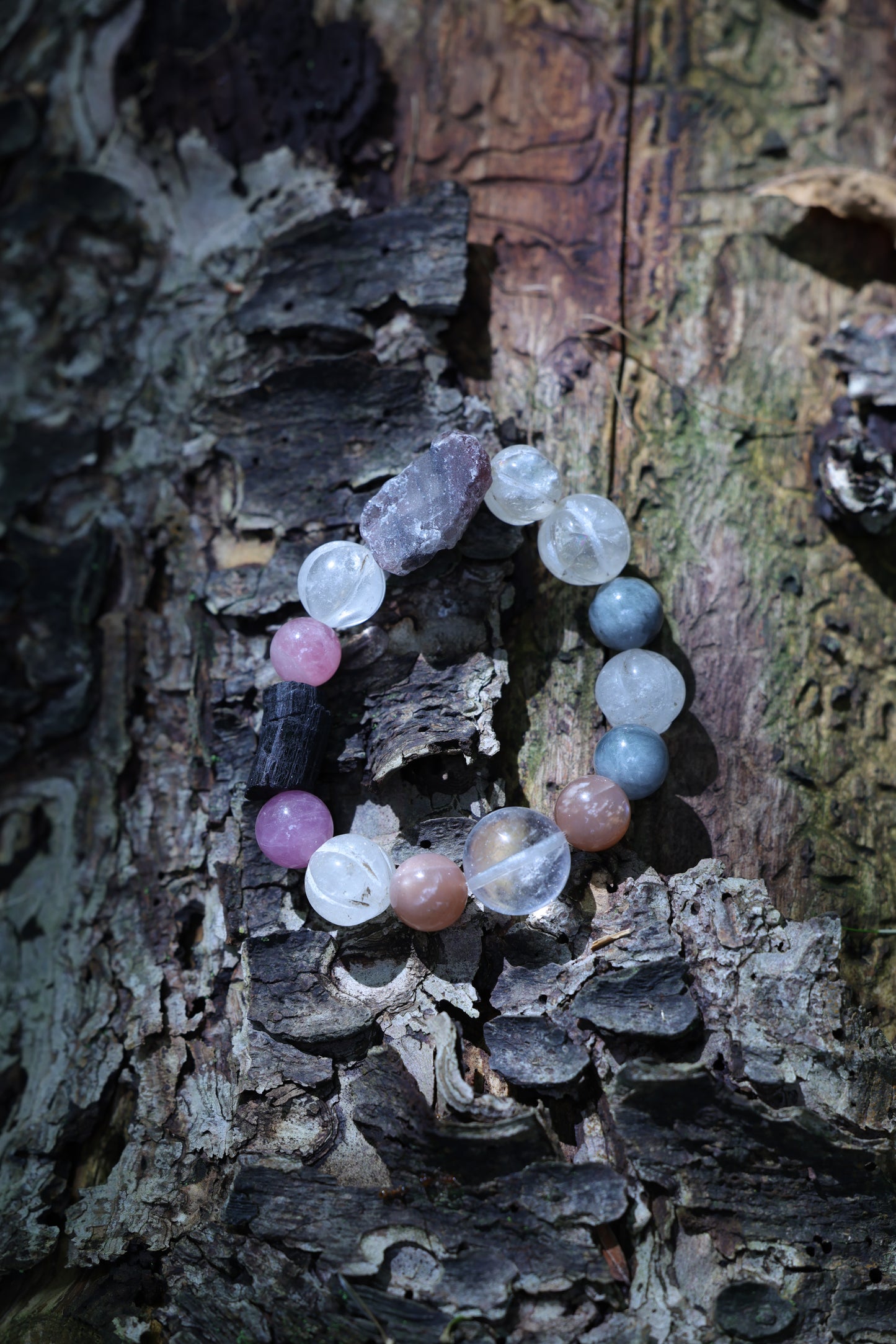 #5 🌿Witchwood Raw Stone Crystal Bracelet🌿