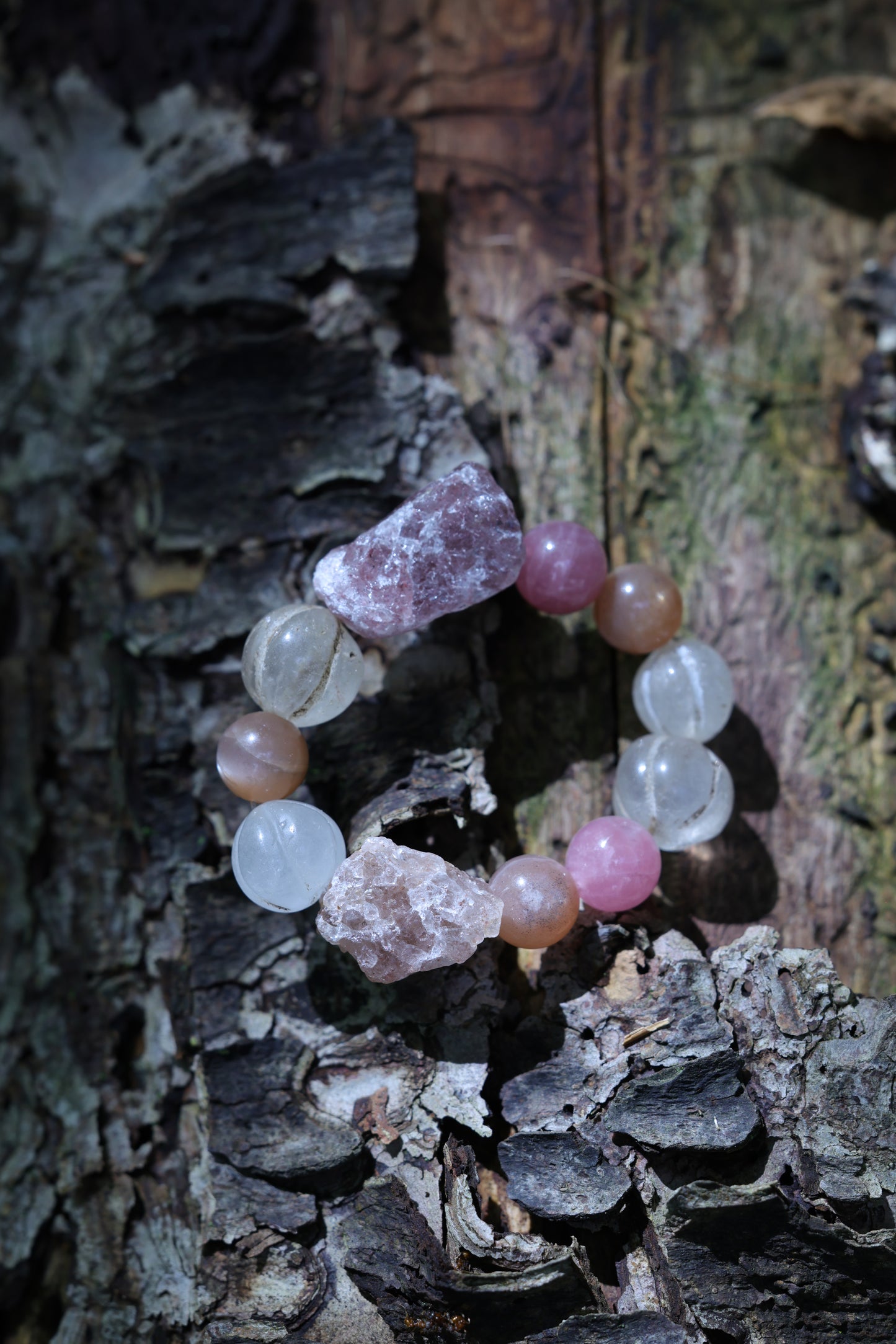 #19 🌿Witchwood Raw Stone Crystal Bracelet🌿