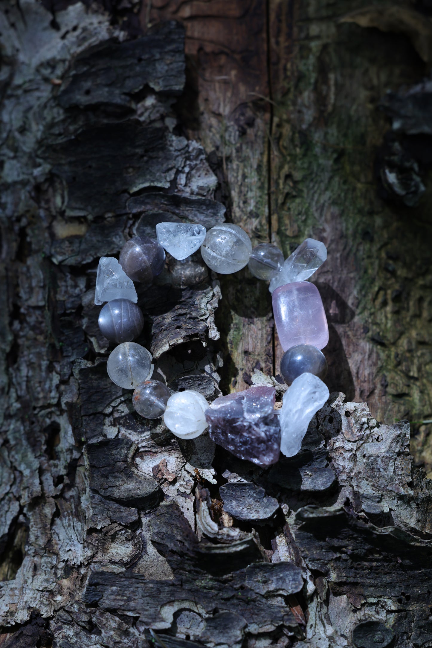 #24 🌿Witchwood Raw Stone Crystal Bracelet🌿
