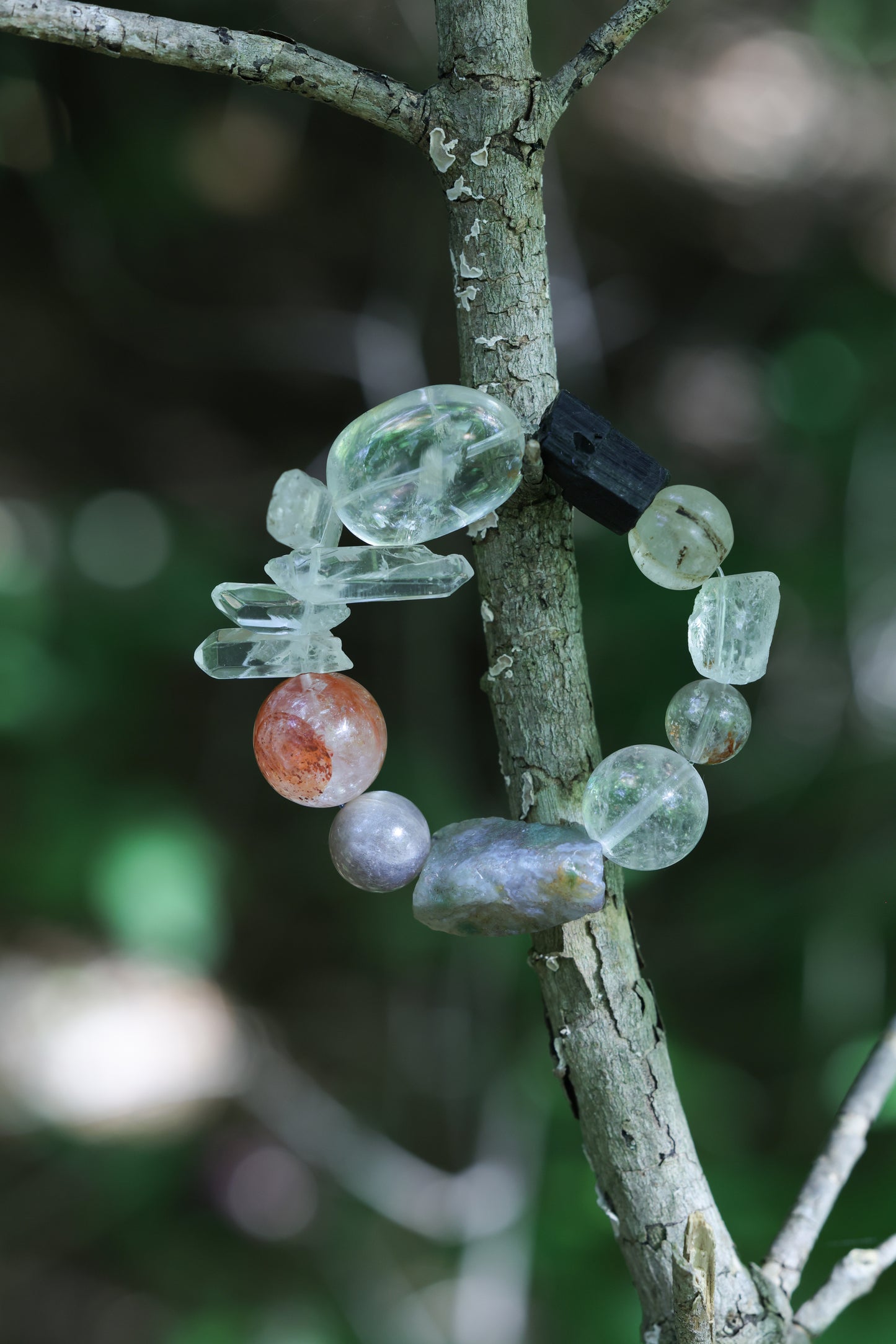 #20 🌿Witchwood Raw Stone Crystal Bracelet🌿