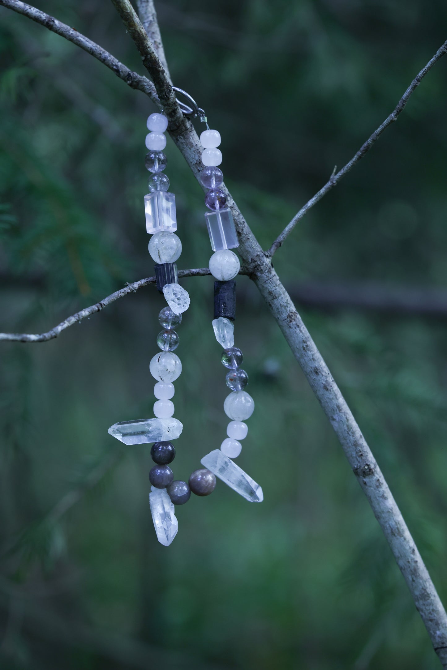 #3 🌿 Witchwood Raw Stone Crystal Necklace🌿