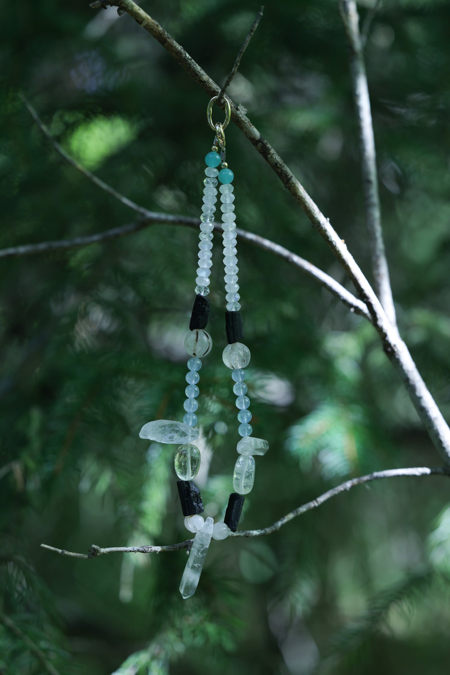 #5 🌿 Witchwood Raw Stone Crystal Necklace🌿