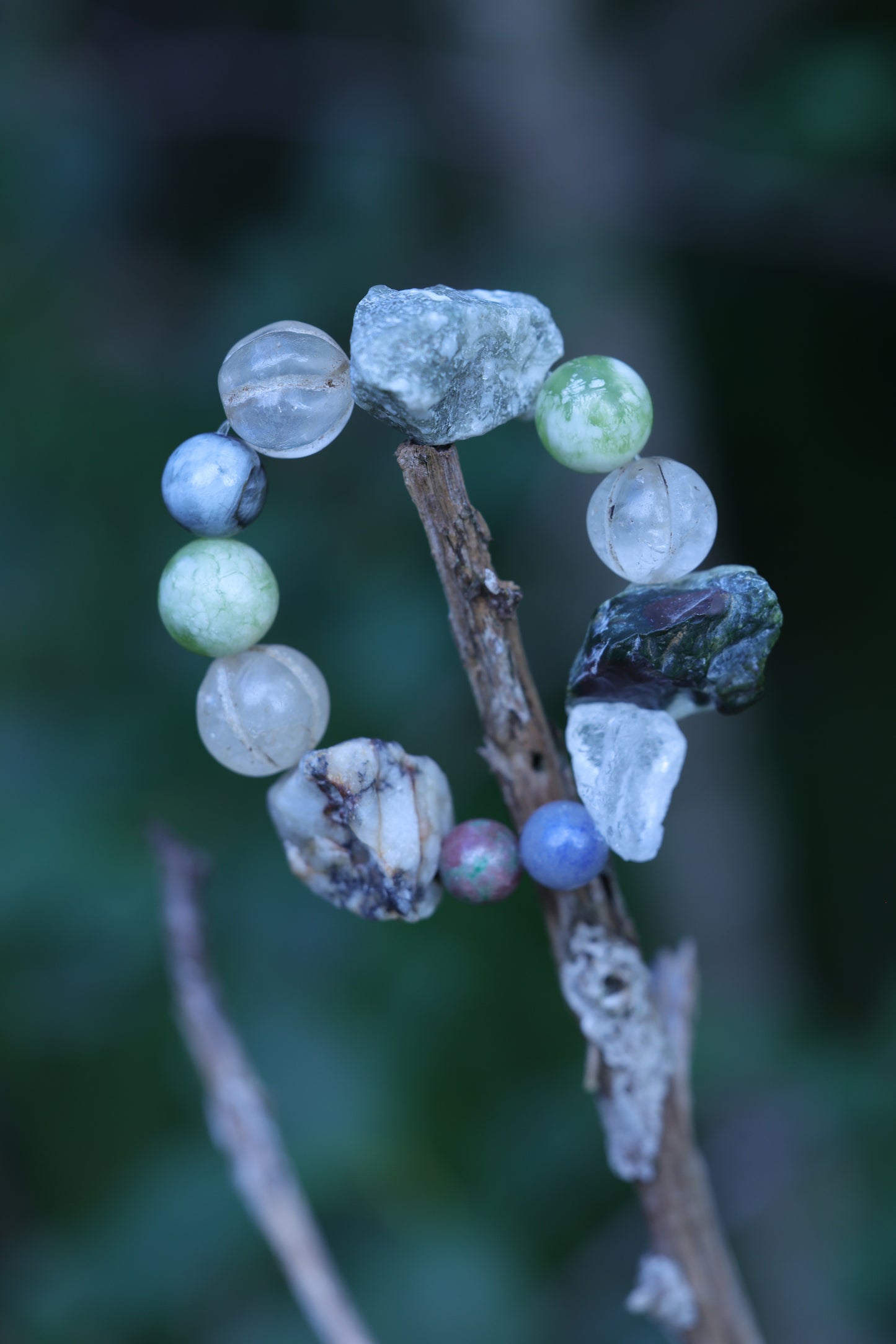 #21 🌿Witchwood Raw Stone Crystal Bracelet🌿