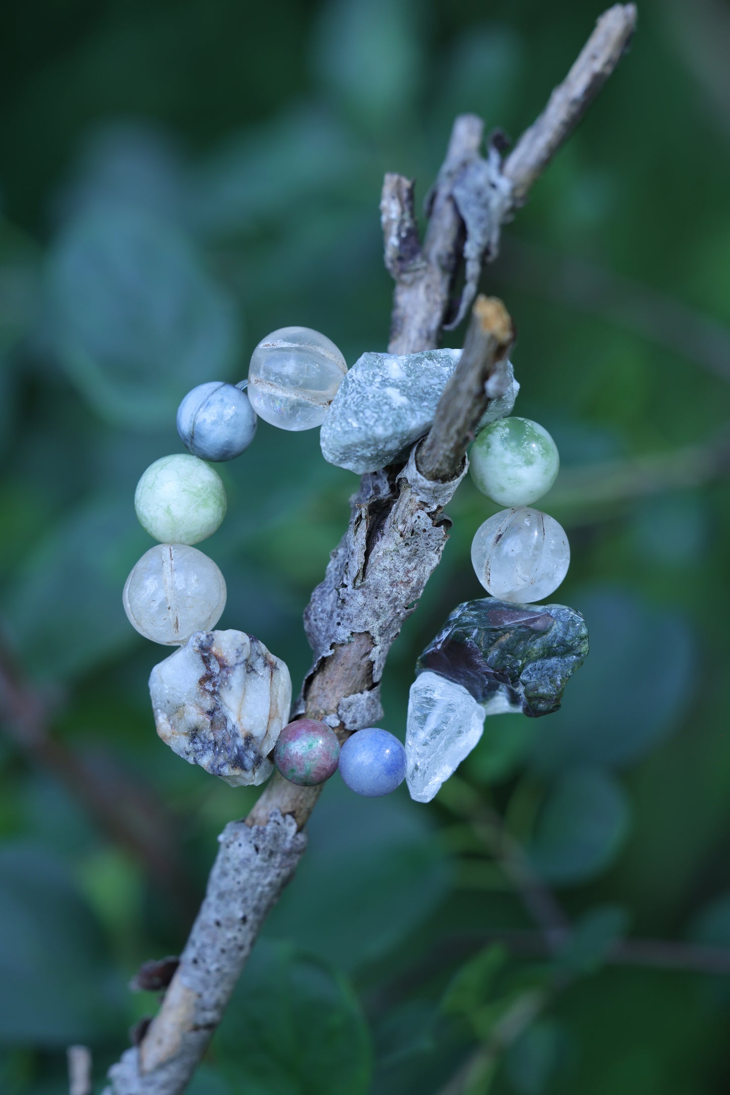 #21 🌿Witchwood Raw Stone Crystal Bracelet🌿