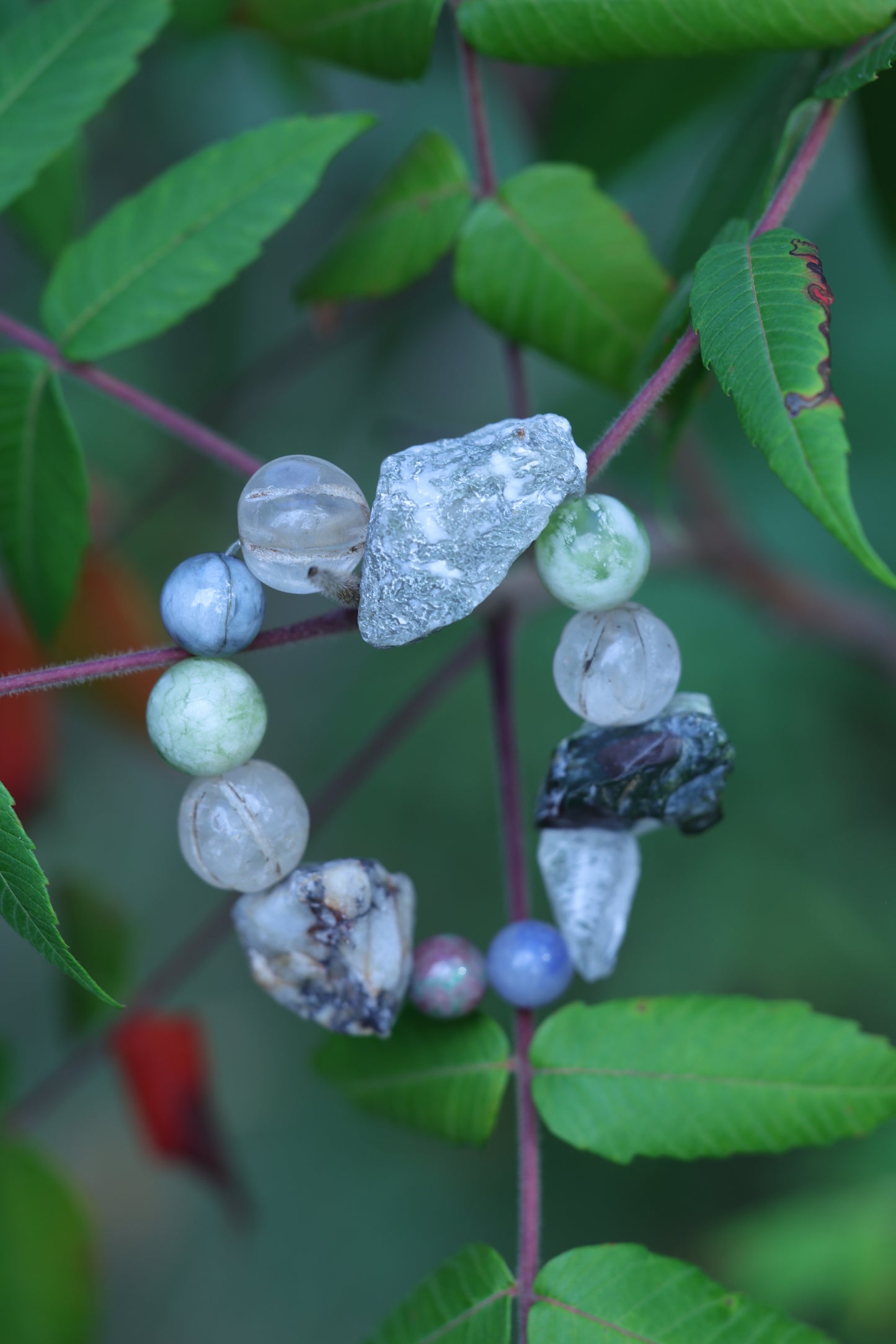 #21 🌿Witchwood Raw Stone Crystal Bracelet🌿