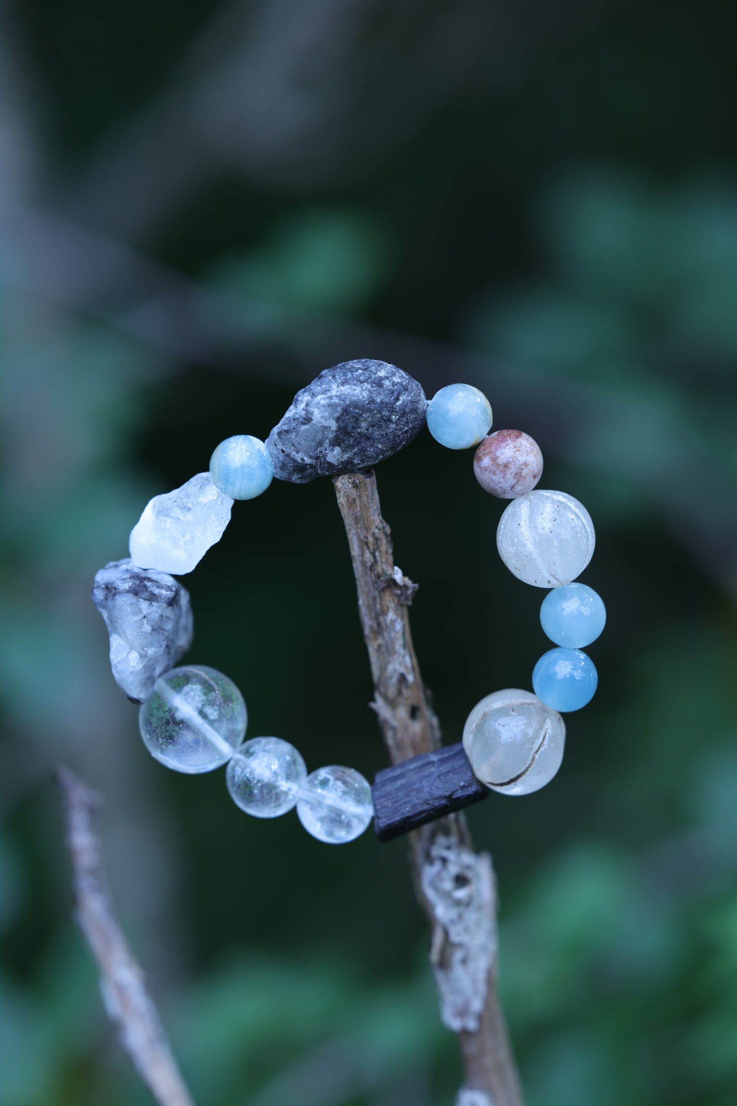 #9 🌿Witchwood Raw Stone Crystal Bracelet🌿