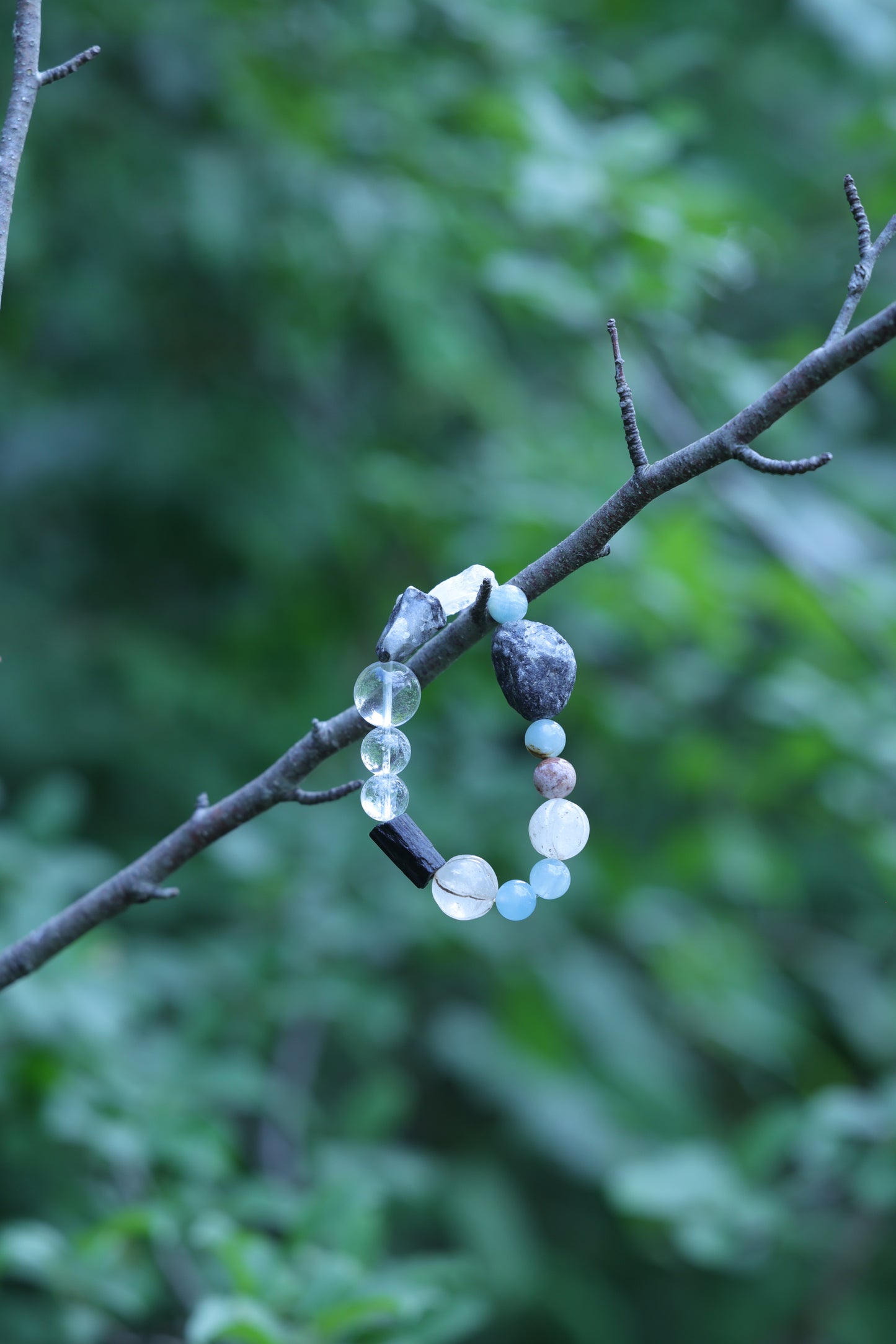 #9 🌿Witchwood Raw Stone Crystal Bracelet🌿