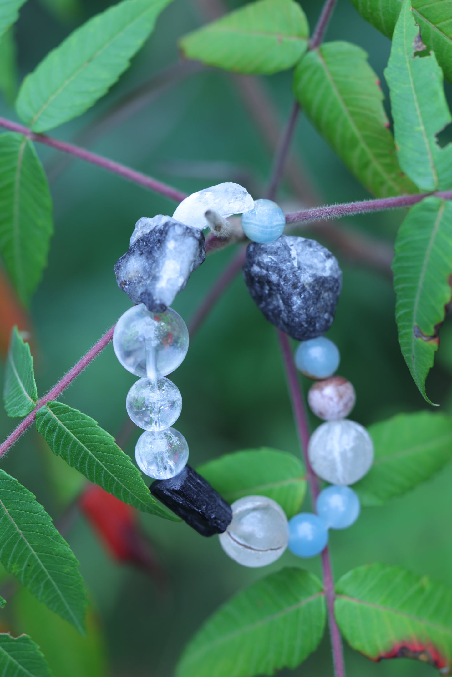 #9 🌿Witchwood Raw Stone Crystal Bracelet🌿