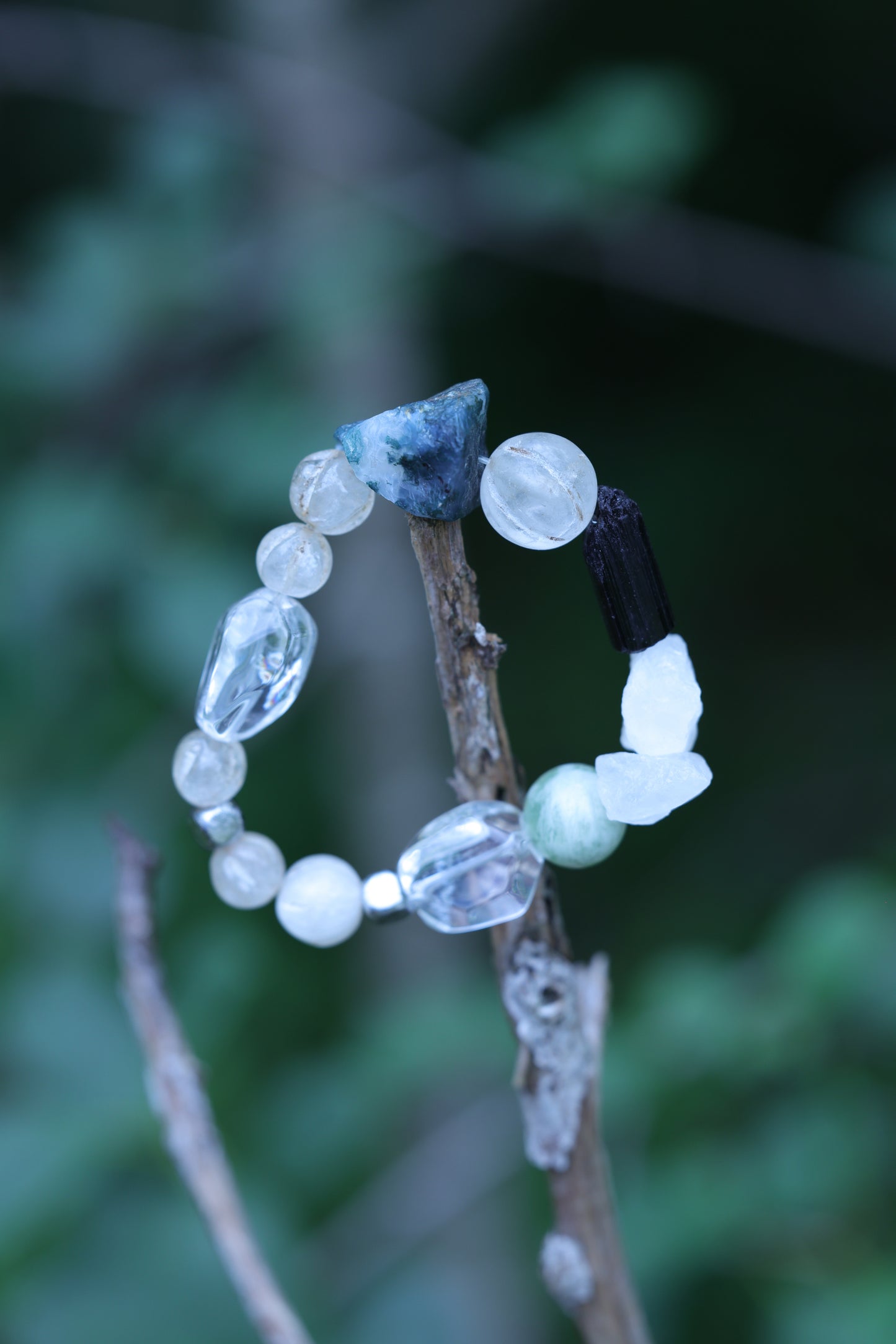 #13 🌿Witchwood Raw Stone Crystal Bracelet🌿