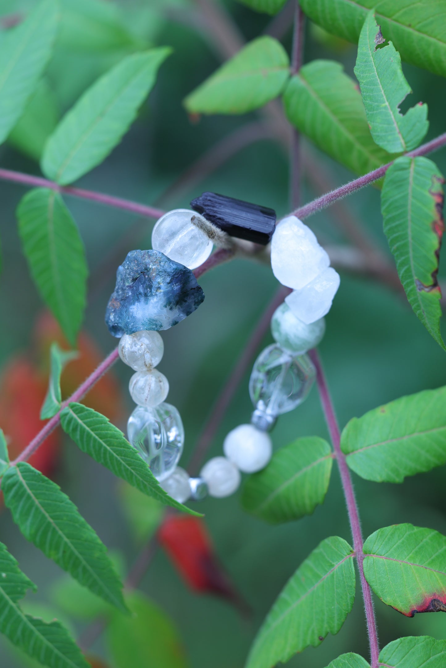 #13 🌿Witchwood Raw Stone Crystal Bracelet🌿