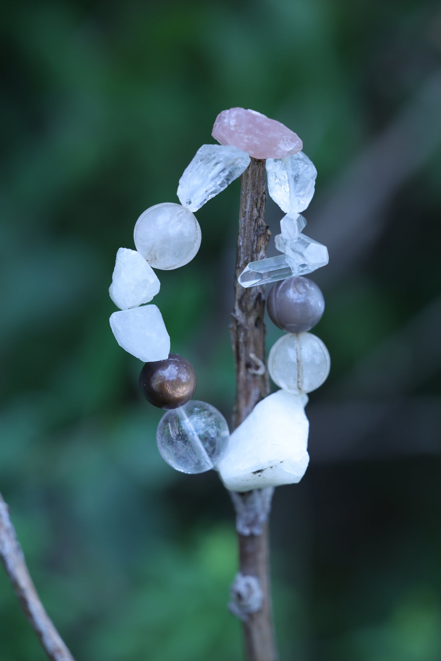 #12 🌿Witchwood Raw Stone Crystal Bracelet🌿
