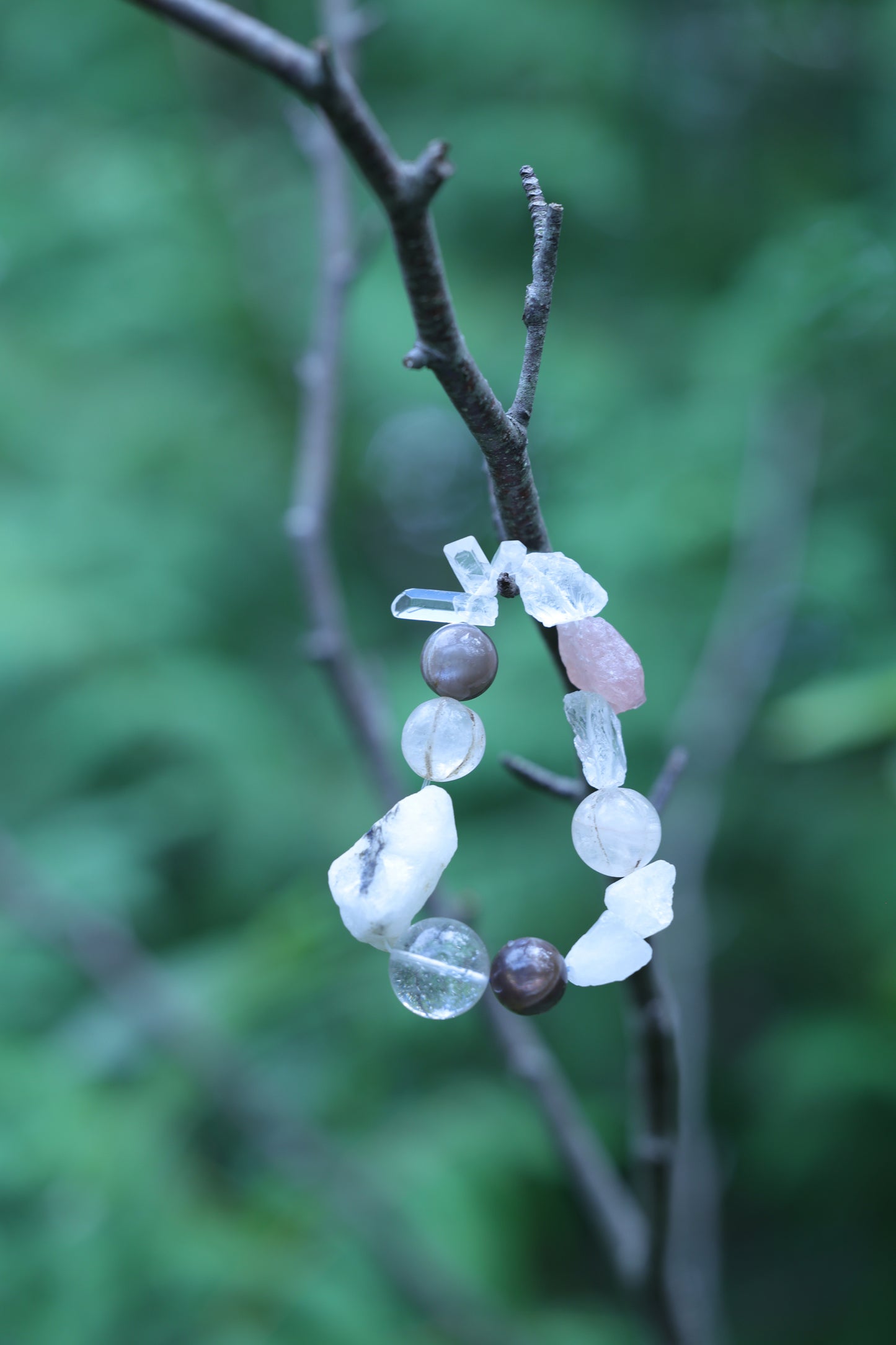 #12 🌿Witchwood Raw Stone Crystal Bracelet🌿