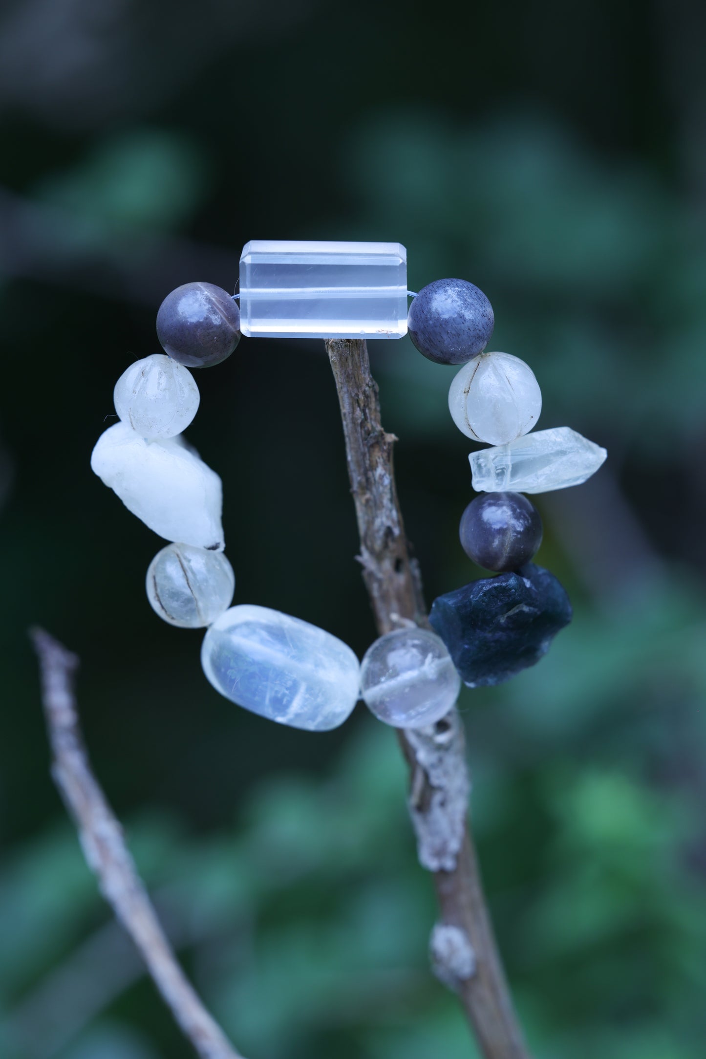 #25 🌿Witchwood Raw Stone Crystal Bracelet🌿