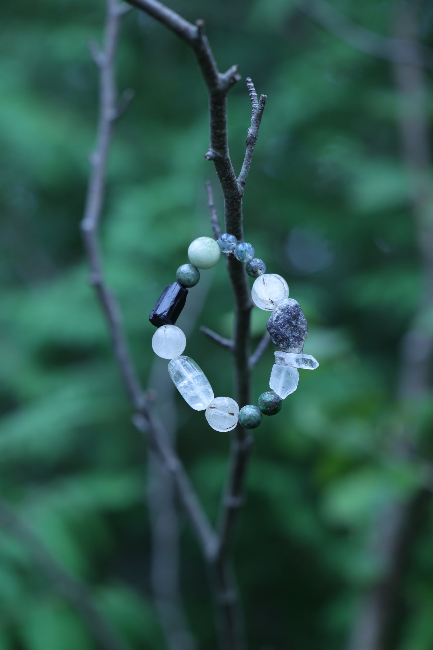#14 🌿Witchwood Raw Stone Crystal Bracelet🌿