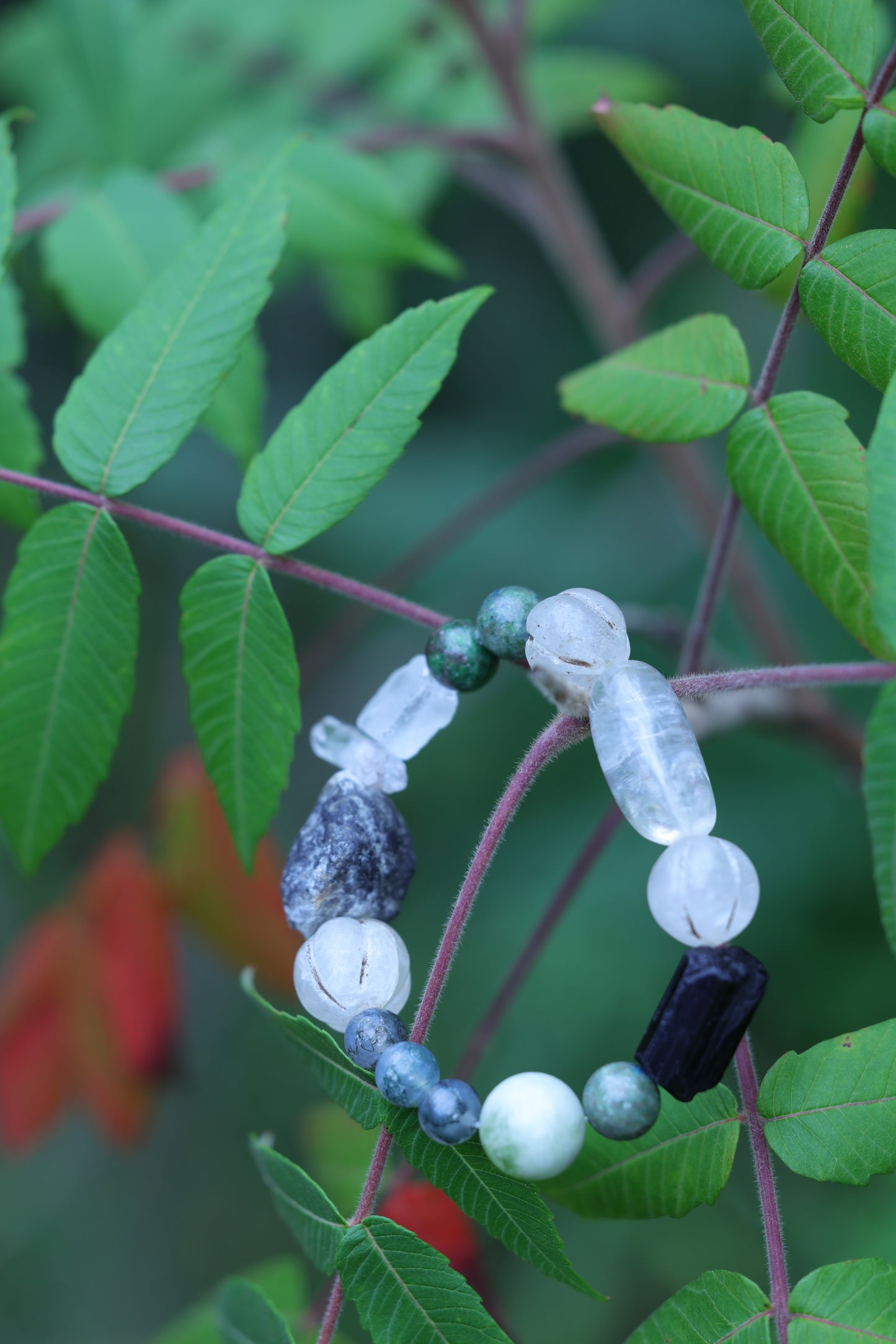 #14 🌿Witchwood Raw Stone Crystal Bracelet🌿
