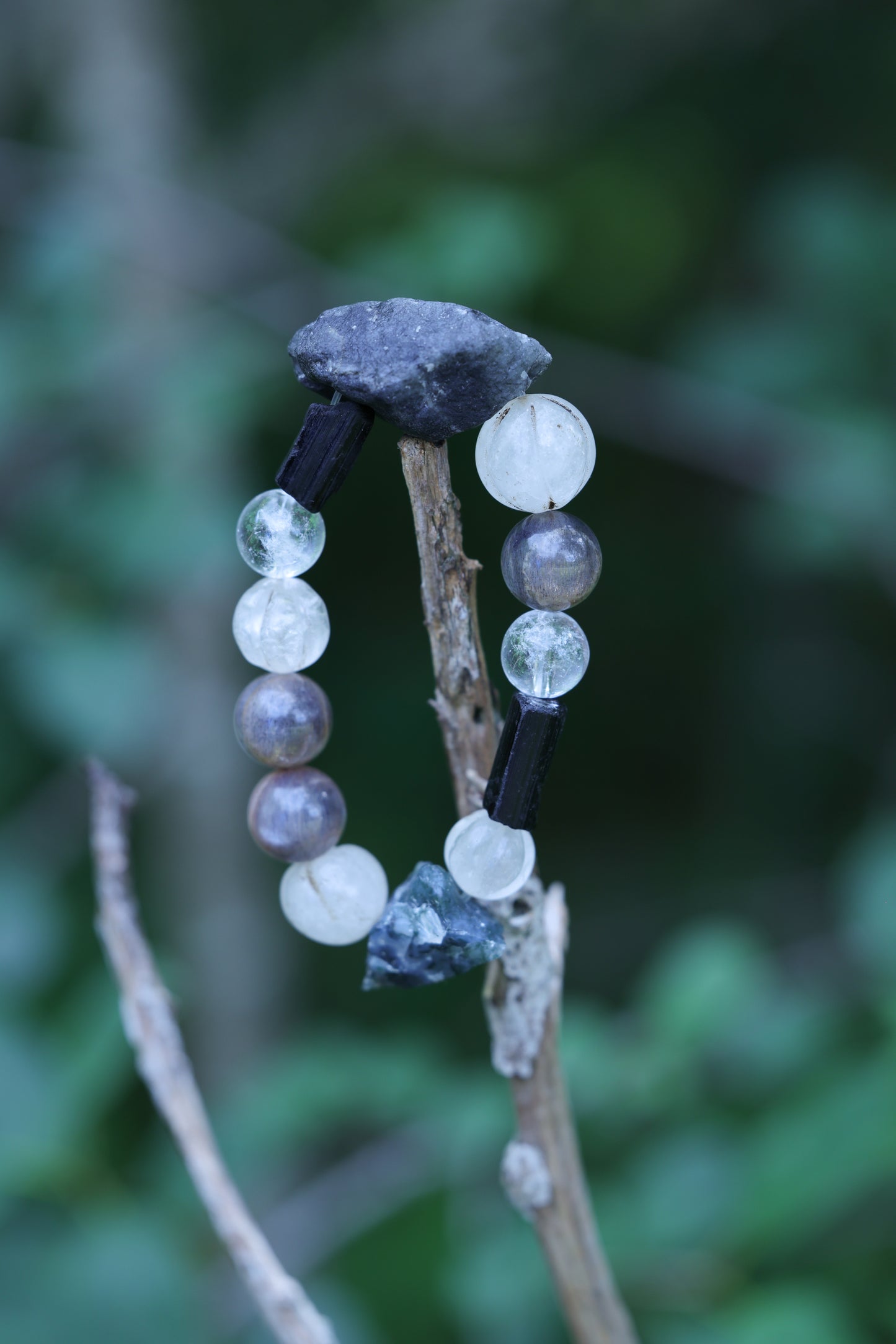 #8 🌿Witchwood Raw Stone Crystal Bracelet🌿