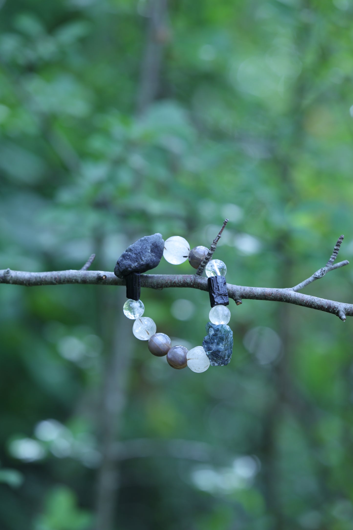 #8 🌿Witchwood Raw Stone Crystal Bracelet🌿